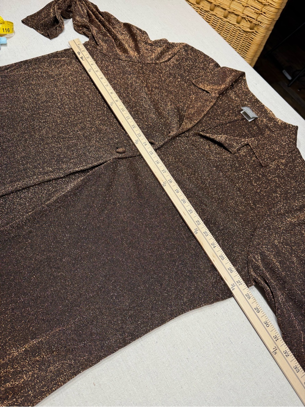 Rabbit Rabbit Rabbit Designs - Metallic Brown Long Dress & Duster Set - Size 24W - Picture 13 of 15